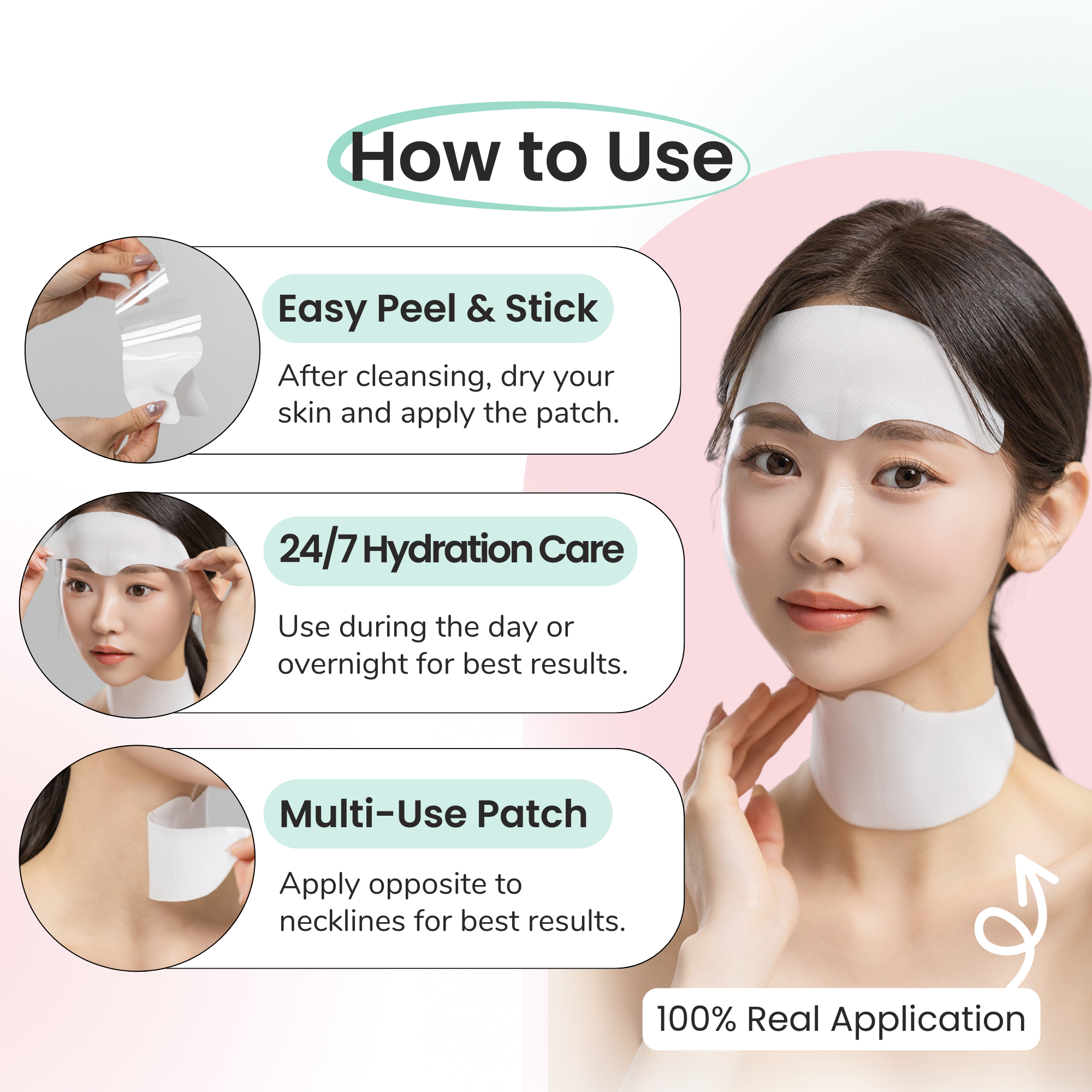 Hydrogel Forehead & Neck Patch – Intensive Hydration & Firming Care