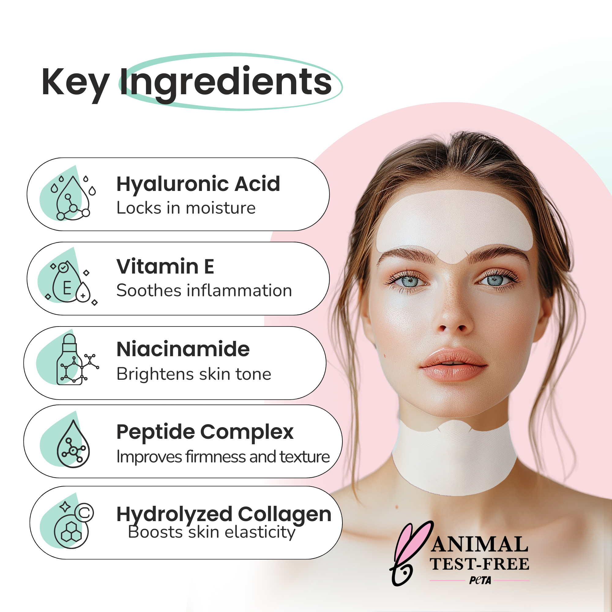 Hydrogel Forehead & Neck Patch – Intensive Hydration & Firming Care